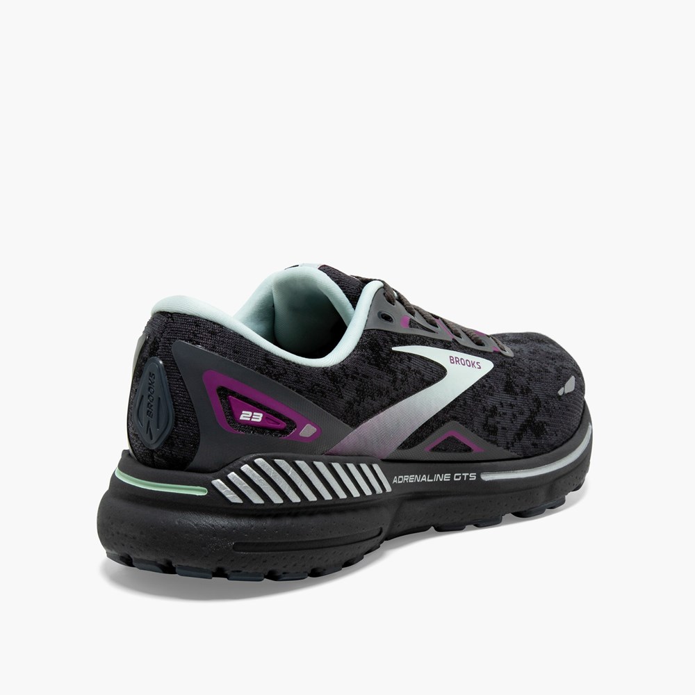 Chaussure Running Brooks Adrenaline GTS 23 Noir Bleu Clair Violette Femme | YGM-5165720